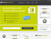 Tablet Screenshot of firmenkontor24.com